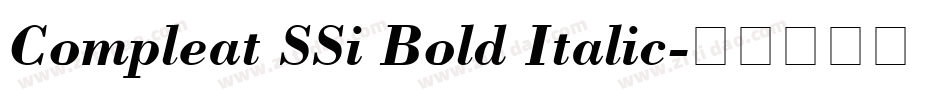 Compleat SSi Bold Italic字体转换